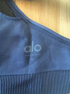 Alo Yoga Navy Seamless Ribbed Set thumbnail 12