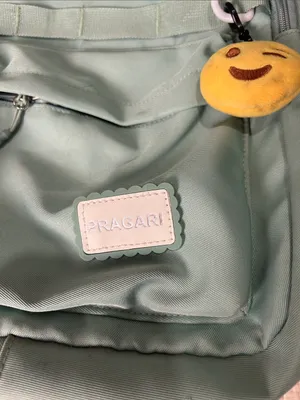 Pragari Mint Green Backpack with Emoji Charm thumbnail 2