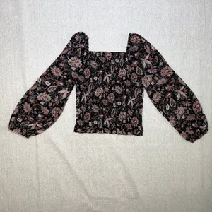 Madewell | Lucie Smocked Peasant Top in Floral | Small thumbnail 6