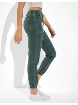 (C149) American Eagle Stretch Tomgirl Cargo Utility Jogger Pants Dark Green 00 thumbnail 2