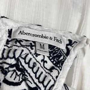 Abercrombie Fitch Women Babydoll Top M White Gauze‎ Embroidered Boho Festival thumbnail 6