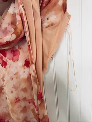 ASTR Cecilia Cowl Neck Maxi Dress Small Mauve Pink Floral Wedding Guest Revolve thumbnail 12