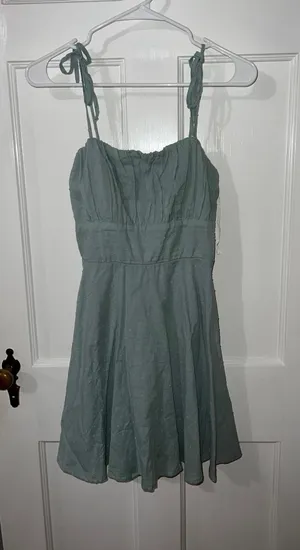 Sage Green Mini Dress Francescas thumbnail 1