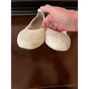 Rothy's Ballet Flats Women 10.5 Vanilla The Wrap Ankle Tie Sustainable Knit Shoe thumbnail 4