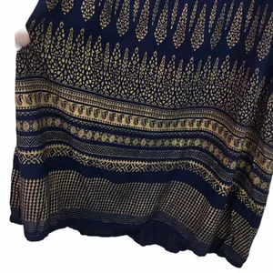 Off the shoulder blue gold mini dress small Blue thumbnail 3