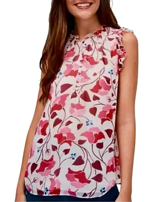 Kate Spade Nouveau Bloom Silk Shell Blouse Medium thumbnail 1
