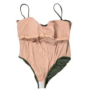 J. Crew Ruched sweetheart‎ one-piece in Safari Green Plus 24 NWT thumbnail 3
