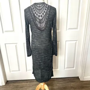 Ambiance long open cardigan Gray Size L thumbnail 4