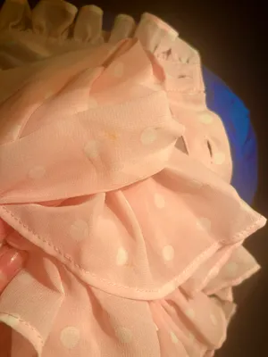 Comino Couture Pink ruffle skirt and crop top set thumbnail 6