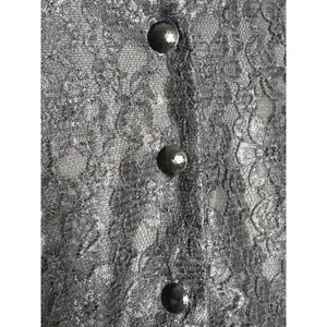 Vintage 1990s Ms. Choice Black Lace & Velvet Maxi Dress Made in USA large thumbnail 9