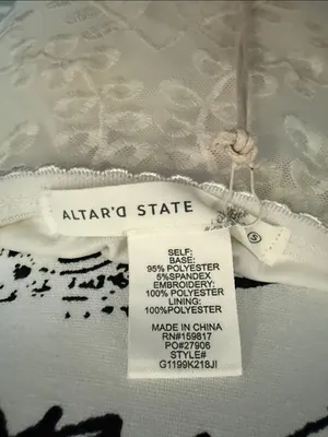 Altar'd State Ivory Embroidered Maxi Skirt thumbnail 3