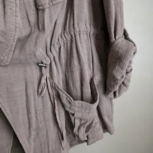Torrid Light Weight Drape Front Anorak Jacket Womens Soft Beige Size 0 Large thumbnail 7