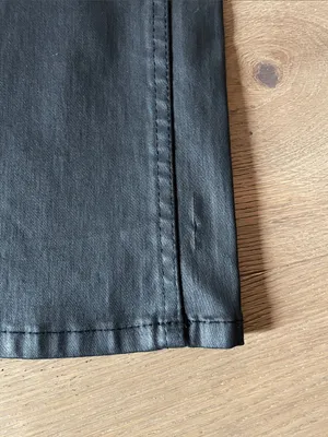Mango Coated Jeans Culotte High Waist Catherine Ankle Black Wide Leg Size 10 NWT thumbnail 15