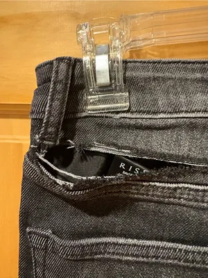 Risen women’s The Hazen Distressed Skinny Jeans size 27/5 black/grey NWT thumbnail 7