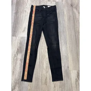 Rag‎ & Bone High Rise Ankle Skinny Jeans Black Lock Size 25 thumbnail 7