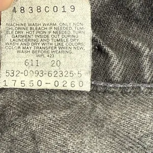 Levis Relaxed‎ Fit Jeans 9M Black Tapered High Rise Made In USA Vintage thumbnail 10