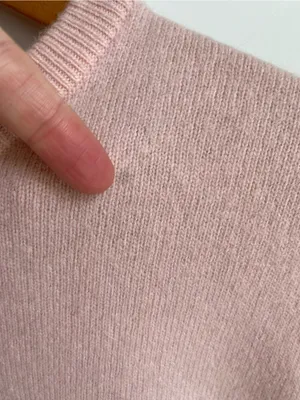 VTG Lands End 100% Lambswool Made in England Crewneck Sweater Jumper Pink S thumbnail 8