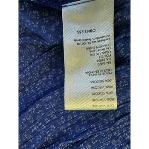 Free People Brittnee Print Smocked Peplum Top – Blue Combo Milkmaid Boho thumbnail 5