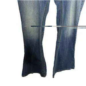 Free People Blue Flare Mid Rise Stretch Denim Jeans Boho Size 30 Womens thumbnail 3