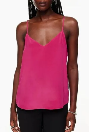 ✨Aritzia Wilfred Silk V-neck Pink Sz XXS Camisole✨ thumbnail 1