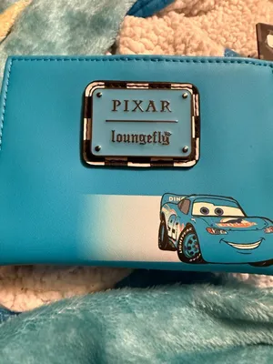 Loungefly Disney Pixar Cars Dinoco Lightning McQueen Zip Around Wallet thumbnail 1