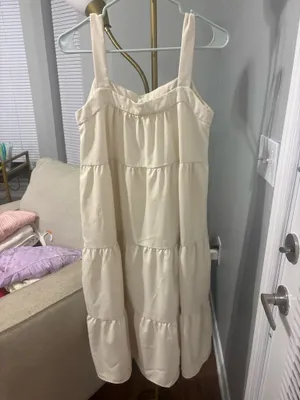 SheIn Cream Midi Dress thumbnail 2