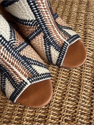 Anthropologie Bernardo Nala Woven Heeled Mules thumbnail 2