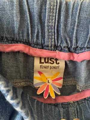 Vintage LUST Flower Power Soft Denim Shorts Multi Size L thumbnail 3