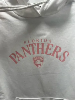 Levelwear Women’s White And Pink Florida Panthers Logo Hooded Sweatshirt Size S thumbnail 4