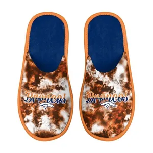 NFL FOCO Denver Broncos Team Scuff Slide Slippers Orange/Blue M (7-8) NWT IN PKG thumbnail 1