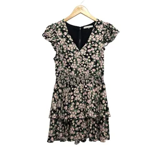 Alice + Olivia Mariska Floral Ruffle Tiered Skort Romper Mini Dress Multi Size 2 thumbnail 5