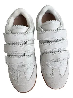 New In Box Silent D Leather Seena Sneakers White Size 6.5 Retail $150.00 thumbnail 3
