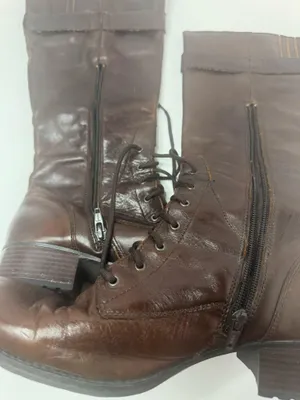 B.O.C. Brown Leather Tall Riding Boots Size 9 thumbnail 6