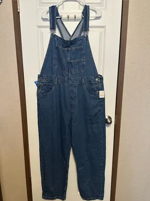 We The Free Medium Blue Denim Relaxed Overalls thumbnail 4