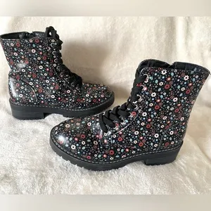 Whimsygoth Floral Platform Combat Boots - NWOT thumbnail 2
