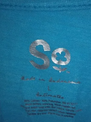 SO L Turquoise Short Sleeved Tee Top thumbnail 3