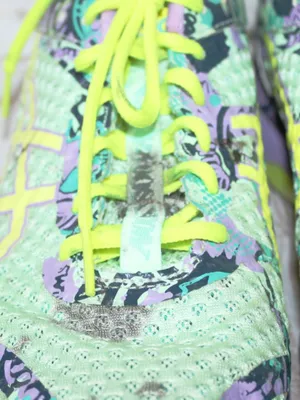 Asics GEL-Nimbus Dynamic Duomax Running Shoes T676N Purple Neon Yellow sz: 9 thumbnail 4