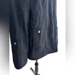 d.e.t.a.i.l.s INTL Black Hooded‎ Rain Jacket Water Resistant Mesh Utility M thumbnail 4
