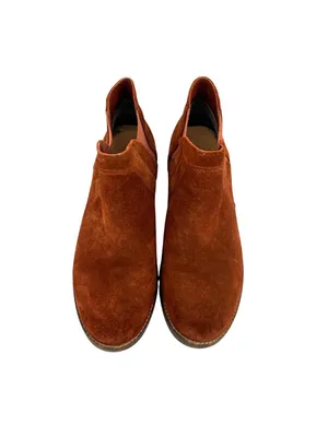 Clarks Demi Beat Rust Brown Suede Chelsea Ankle Boots Size 10 thumbnail 3
