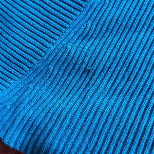 Free People Downtown Teal Blue Knit Asymmetrical Pullover Sweater thumbnail 7