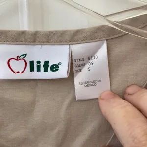 FINAL MARKDOWN Ladies life scrub top small Tan thumbnail 3
