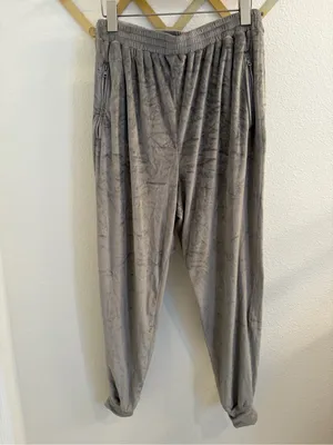 SKIMS Grey Velour Jogger Lounger Pants Large thumbnail 3