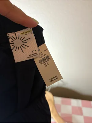 Aerie summer shorts dark blue windbreaker material beach outdoor casual S nwt thumbnail 5