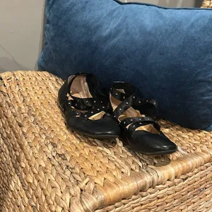 Jessica Simpson Black Studded Ballet Flats Size 6 thumbnail 2