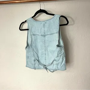 Forever 21 Blue Buttoned Bustier Tank Top thumbnail 2