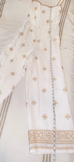 Lulus Arwen Embroidered Wide-Leg Jumpsuit in Ivory Size M thumbnail 8