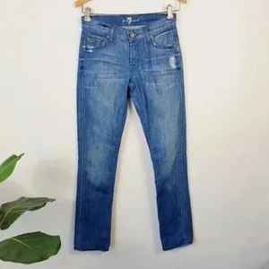 7 FOR ALL‎ MANKIND Roxanne Skinny Slim Jeans 24 thumbnail 2