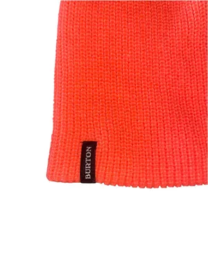 Burton Neon coral Knit Beanie Hat One Size Winter Ski Snowboard Ribbed thumbnail 2