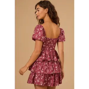 Altar'd State Brynn Floral Tiered Dress Size Medium Nwot thumbnail 2