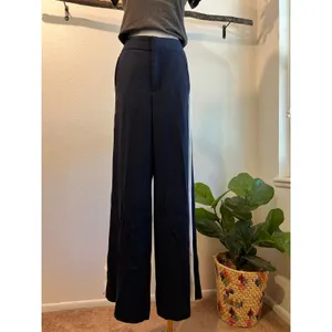 Banana Republic Blue White Athletic Stripe High Rise Wide Leg Dress Pants Size 8 thumbnail 12